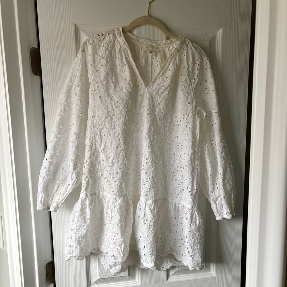 H&M White Eyelet Coverup